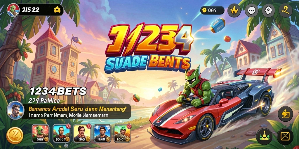 Tampilan gameplay seru dari 1234BETS yang penuh warna.