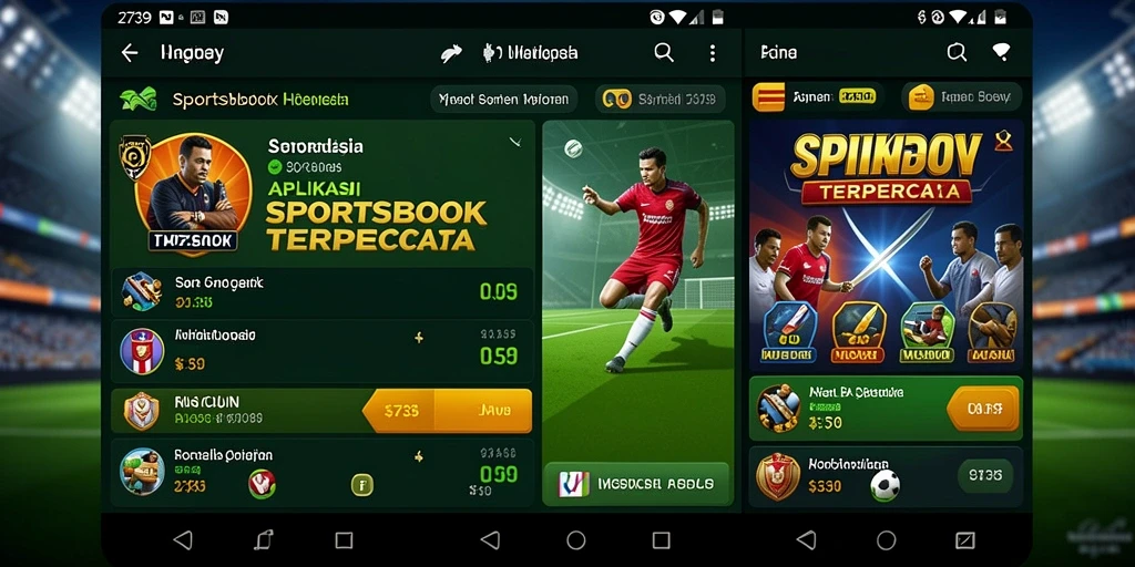 Screenshot utama dari gameplay 2739 yang menampilkan fitur taruhan olahraga.