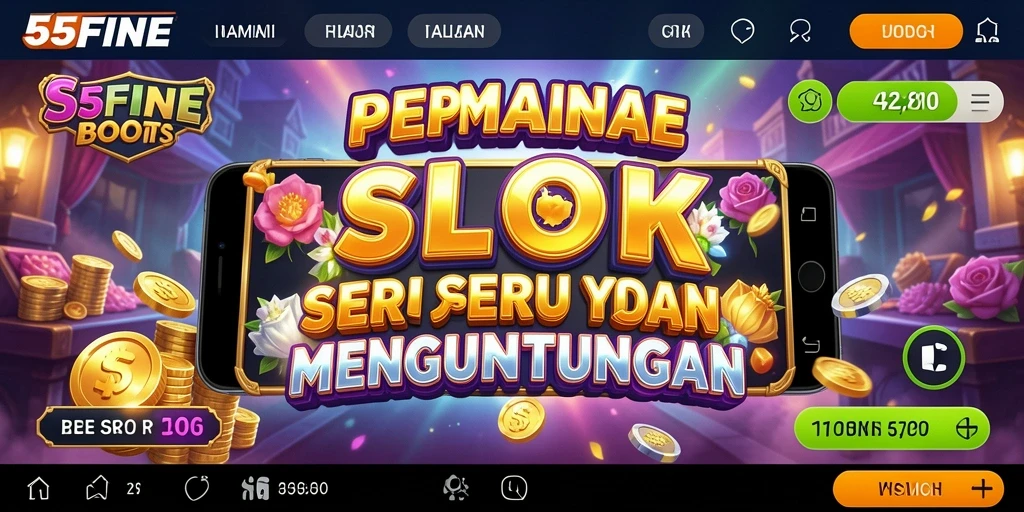 Tampilan menarik dari gameplay Slot 55FIVE yang memukau.