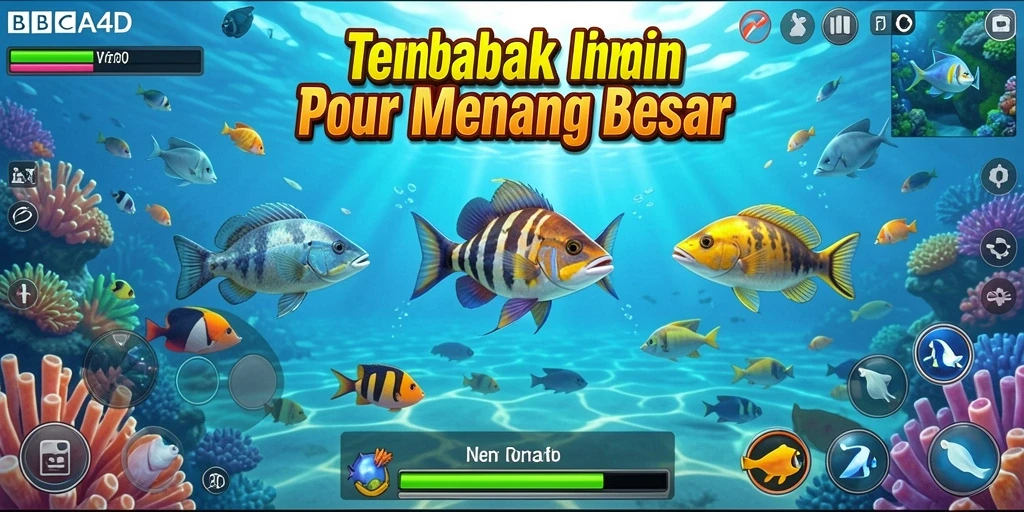 Screenshot BBCA4D menampilkan aksi menarik dalam permainan Tembak Ikan.