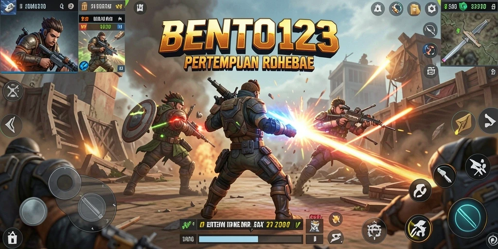 Tampilan seru gameplay Battle Royale di BENTO123.