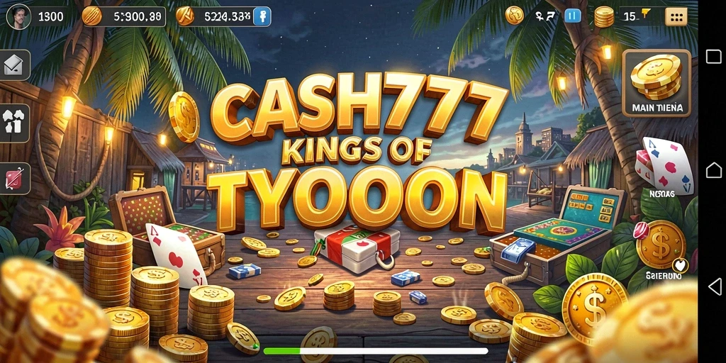 Tampilan screenshot dari gameplay CASH777 yang menampilkan strategi bisnis.