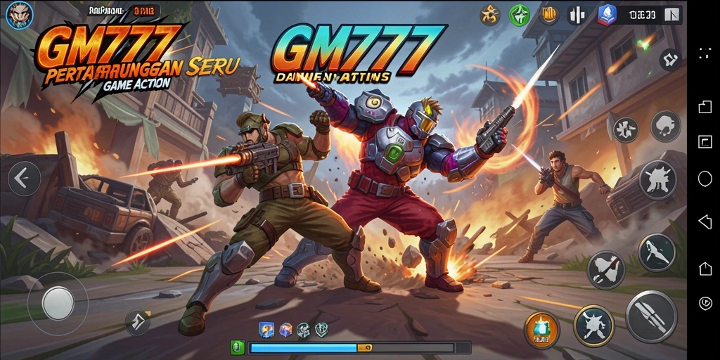Tampilan gameplay menegangkan dalam GM777 dengan aksi yang seru.