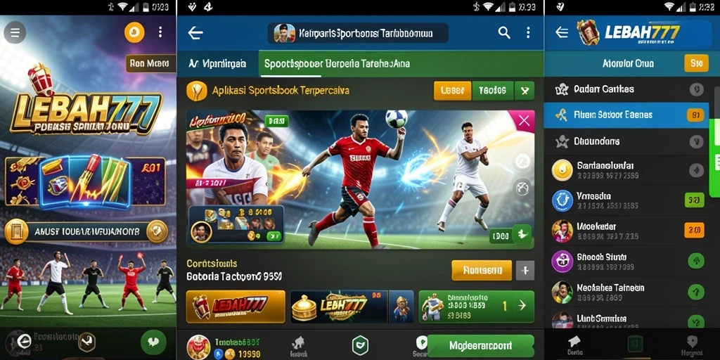 Tampilan menarik dari gameplay LEBAH777 dalam aplikasi Sportsbook.