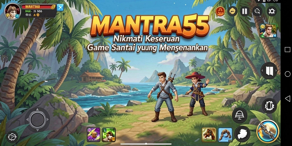 Screenshot gameplay menarik dari MANTRA55 yang menunjukkan aksi seru.