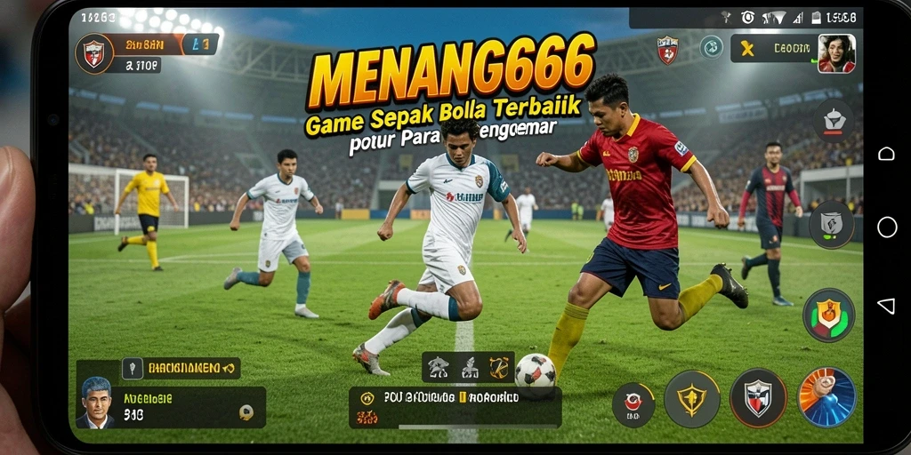 Gameplay menarik di lapangan sepak bola dengan visual berkualitas tinggi.