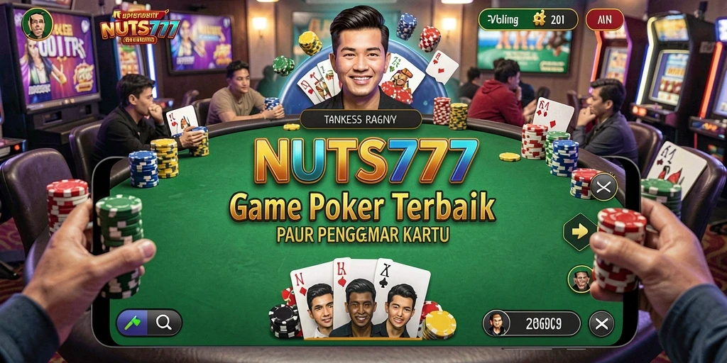 Tampilan gameplay seru di NUTS777 dengan variasi permainan Poker.
