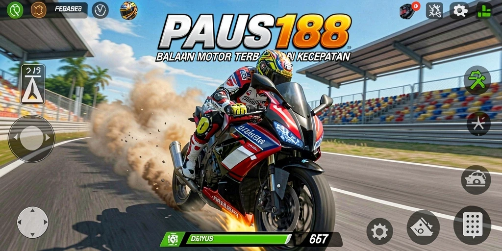 Tampilan gameplay <strong>PAUS188</strong> yang menegangkan saat beradu kecepatan di lintasan.