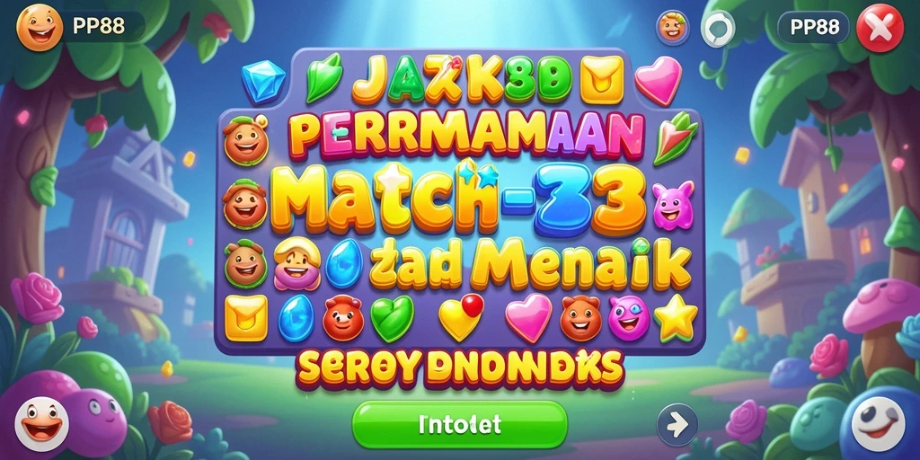 Tangkapan layar gameplay PP88 menampilkan aksi seru mencocokkan permata.