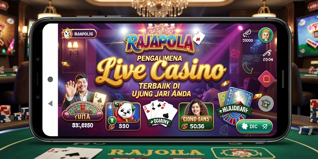 Tampilan gameplay Live Casino yang mendebarkan dalam RAJAPOLA.