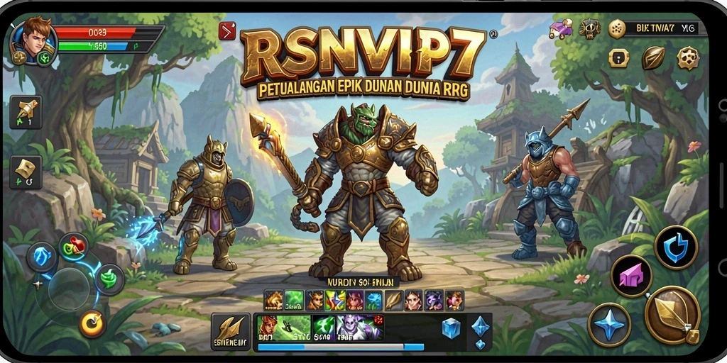Screenshot RSNVIP7 menampilkan pertarungan epik di dunia RPG yang memukau.