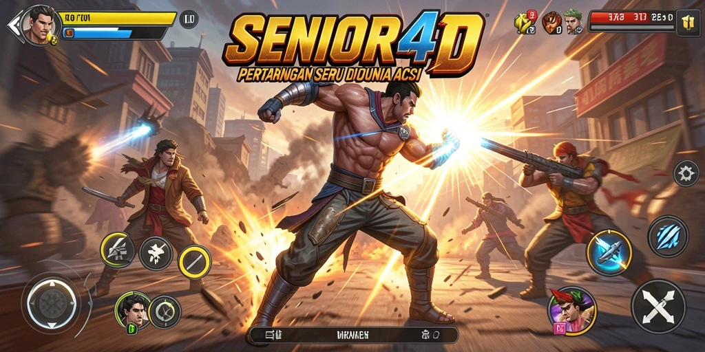 Tampilan gameplay seru dengan aksi pertarungan intens.