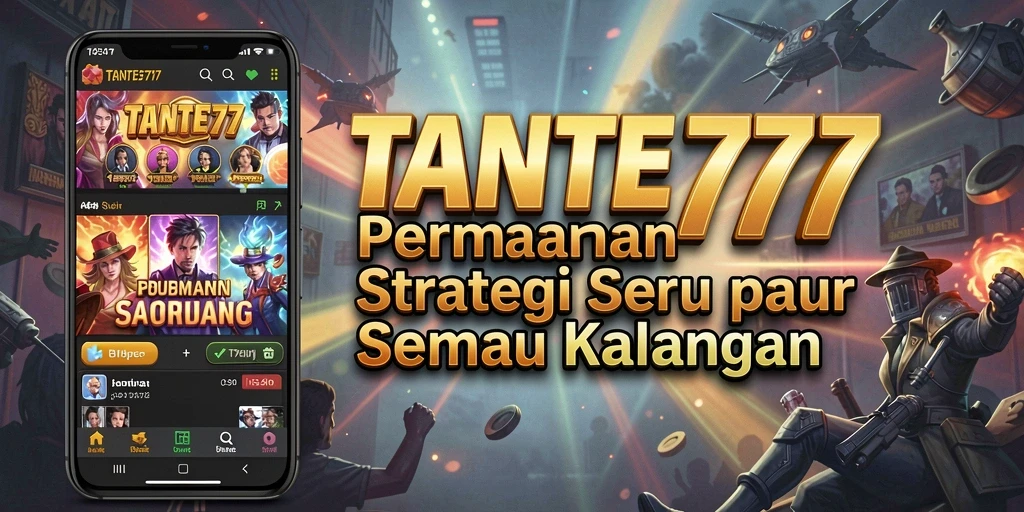 Screenshot utama yang menunjukkan aksi intens di TANTE777.