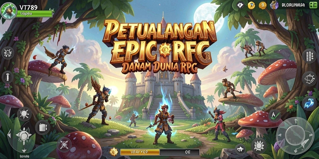 Tampilan gameplay menarik dari VT789 yang menunjukkan pertarungan epik di dunia RPG.