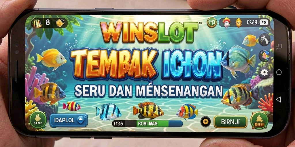 Screenshot gameplay WINSLOT menampilkan aksi seru tembak ikan.